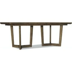 Desert Sands Rectangle Dining Table W/2-18In Leaves - Brown - Wood - Rectangle