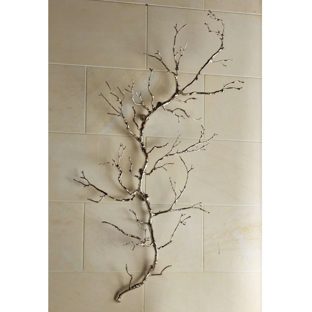 Twig Wall Art - Nickel 3 Twig Wall Art - Nickel