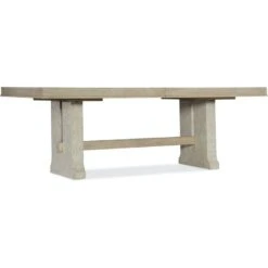River Rectangle Dining Table With Leaf - Beige Natural Off White - Rectangle