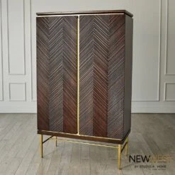 Latilla Tall Bar Cabinet -France and Son Store 63372
