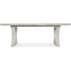 Bayshore Rectangle Dining Table W/2-18In Leaves - Beige Natural Off White - Wood - Rectangle