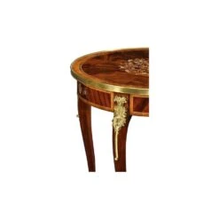 Mahogany Lamp Table With Mother Of Pearl & Marquetry -France and Son Store 641785da933d980016263fd2d93d422502ae021c full