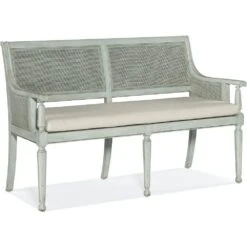 Hampton Bench - Blue - Fabric Wood
