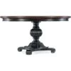 Hamption Round Pedestal Dining Table - Black Brown - Metal Wood - Round -France and Son Store 6750 75203 00 silo 2a89b460 50c2 4eed a721 87e48efef8a0