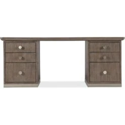 Modern Mood Executive Desk - Dark Wood -France and Son Store 6850 10462 89 straight silo