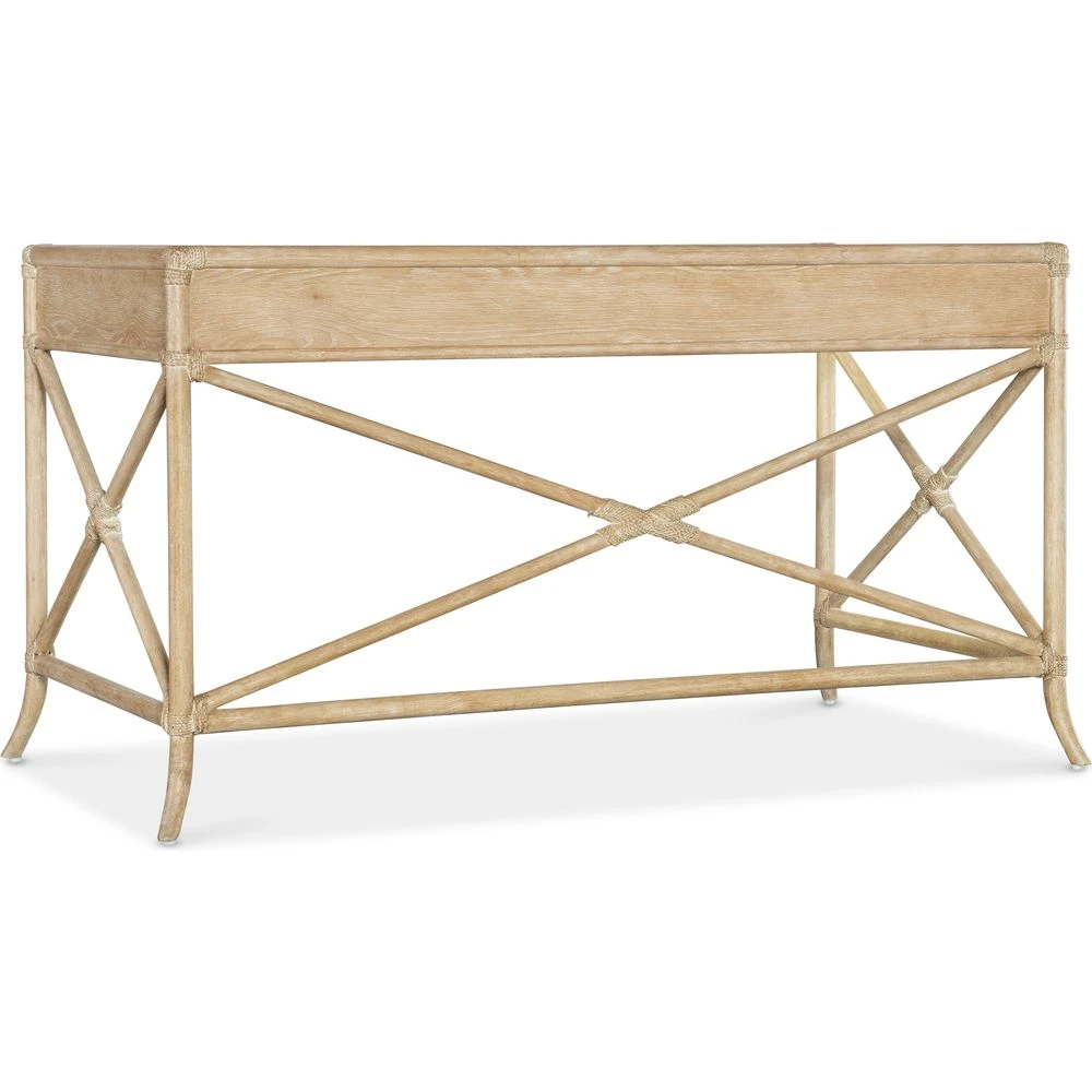 Retreat Pole Rattan Writing Desk - Light Wood 4 Retreat Pole Rattan Writing Desk - Light Wood - Image 2