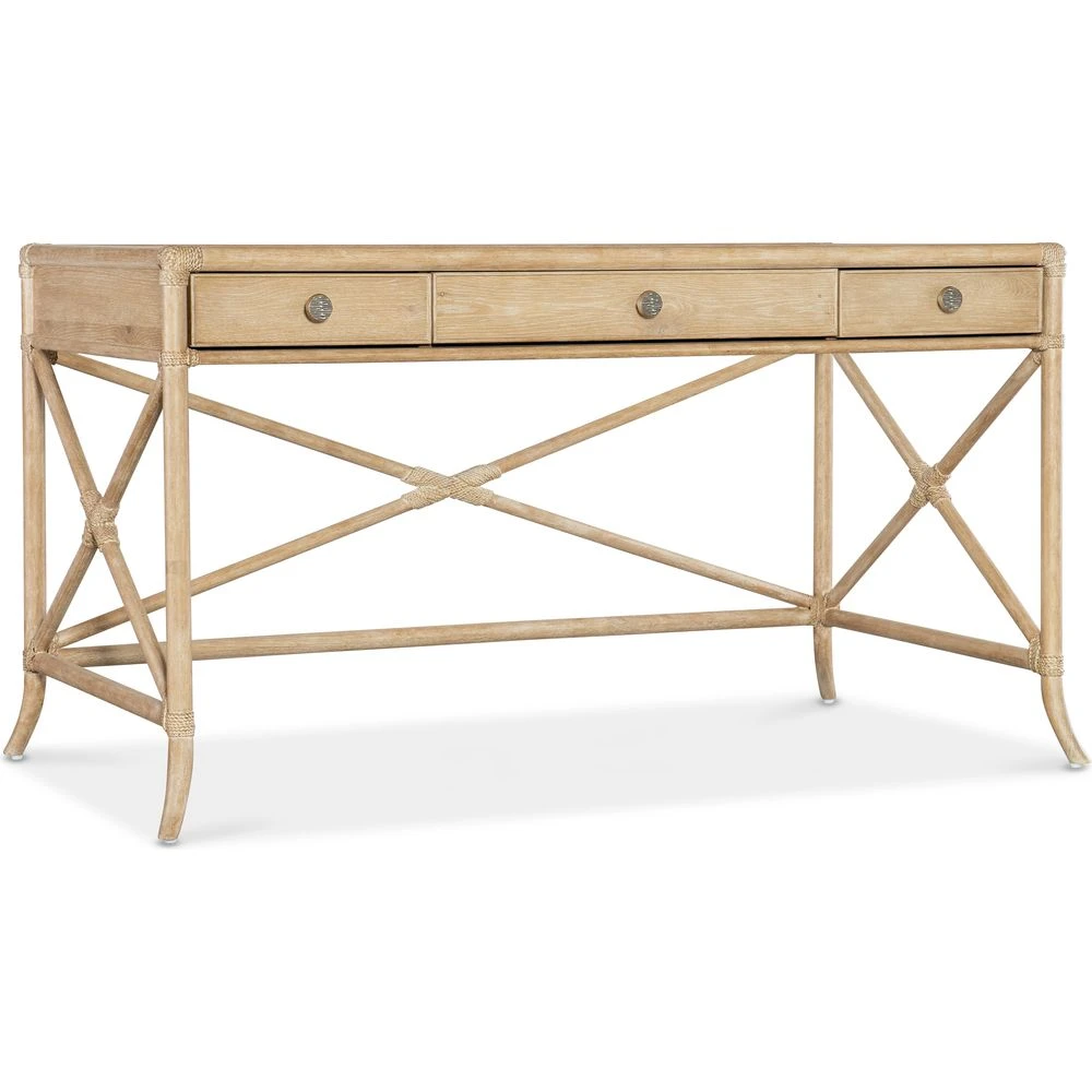 Retreat Pole Rattan Writing Desk - Light Wood 3 Retreat Pole Rattan Writing Desk - Light Wood