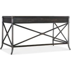 Retreat Pole Rattan Writing Desk - Dark Wood -France and Son Store 6950 10458 99 back silo