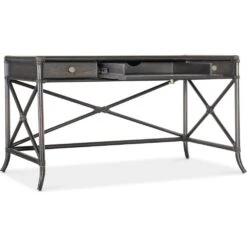 Retreat Pole Rattan Writing Desk - Dark Wood -France and Son Store 6950 10458 99 open silo