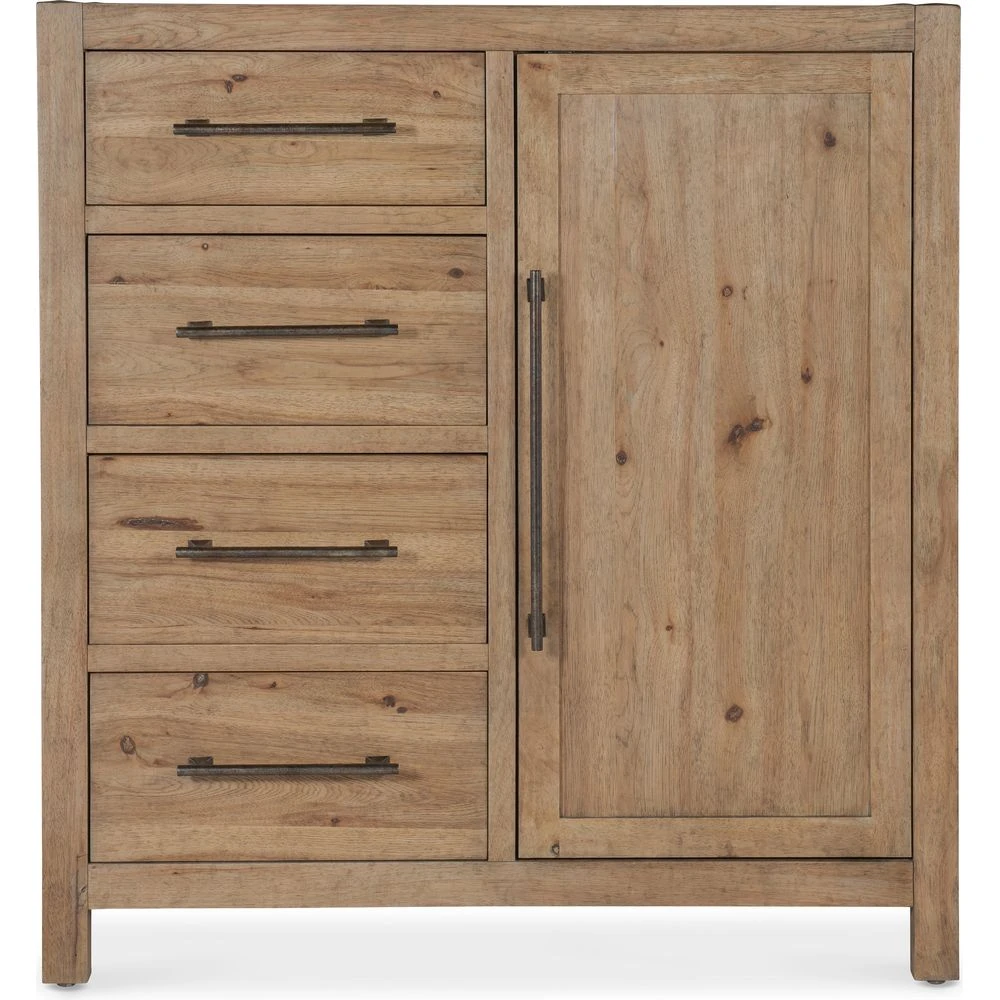 Vineyard Row Four-Drawer Door Chest - Light Wood 5 Vineyard Row Four-Drawer Door Chest - Light Wood - Image 3