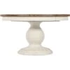Americana Round Pedestal Dining Table With 1-22in Leaf - Whites/Creams/Beiges -France and Son Store 7050 75203 02 silo1 9076a7d8 ce22 4c32 9f1f 2f8b059c134e