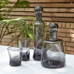 Pinched Decanter-Grey-Tall 8 Pinched Decanter-Grey-Tall -France and Son Store 70575