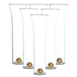 Golden Globe Champagne Set, Set Of 6