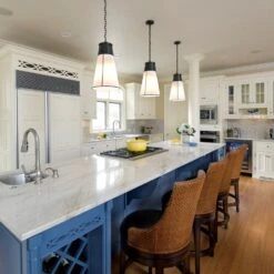 Woven Leather Stool - Non-memory Swivel Mechanism -France and Son Store 7186 03 2