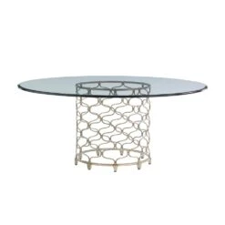 Lexington Bollinger Round Dining Table With 72 Inch Glass Top - Carrillo