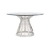Lexington Riviera Stainless Dining Table With 54 Inch Glass Top - Platinum 2 Lexington Riviera Stainless Dining Table With 54 Inch Glass Top - Platinum -France and Son Store 732 875 54C Silo