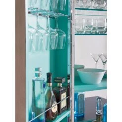 Lexington Cheval Bar Cabinet - Platinum -France and Son Store 732 961 Det 01
