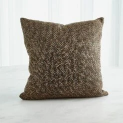 Bugle Beaded Pillow - Gold/Gunmetal