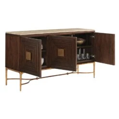 Lexington Tiburon Sideboard With Stone Top - Montecito -France and Son Store 740 869C Silo open