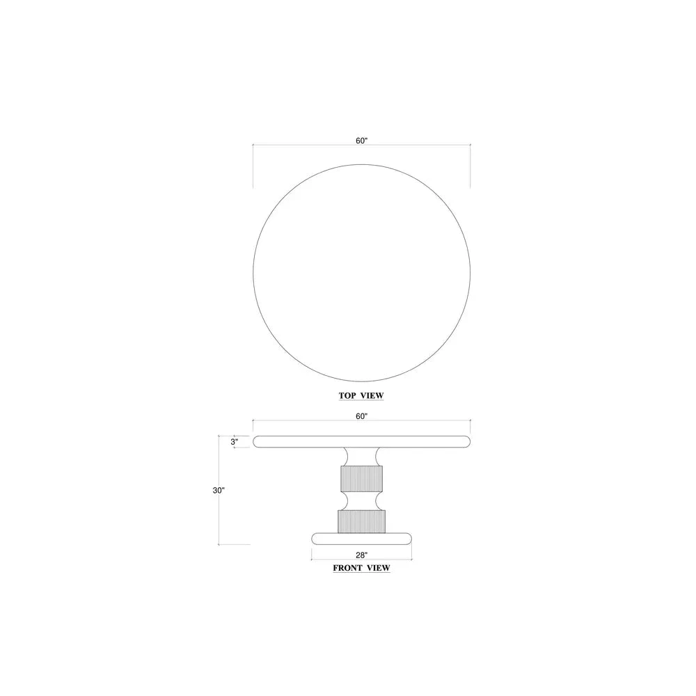 Bilbao Round Dining Table 60" In Fruitwood 9 Bilbao Round Dining Table 60" In Fruitwood - Image 7