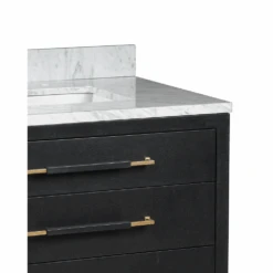 Verona 36" Black Linen Vanity With Rectangular Undermount Sink -France and Son Store 8047809e48150ecf4528ea26ef3227cb7007087b
