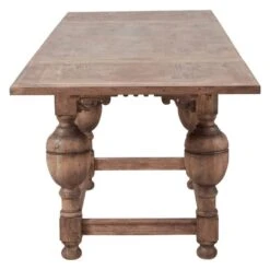 Arcadian Farmhouse Draw Leaf Dining Table - Burnished Oak - White Oak Solids -France and Son Store 8063 DT side