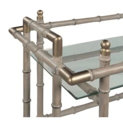 Temperate Grove Bar Cart - Sanibel - White Oak Solids & Veener. Raffia Accents -France and Son Store 8102 48 detail 020688d9ab66bdc1a79956ea4b3b38ac4e1ff024