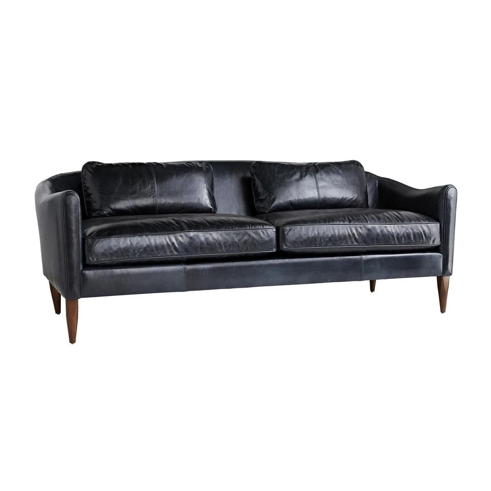 Parisian Leo Sofa Ink Leather 80" 6 Parisian Leo Sofa Ink Leather 80" - Image 4