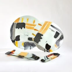 Cashmere Glass Charger 7 Cashmere Glass Charger -France and Son Store 81327