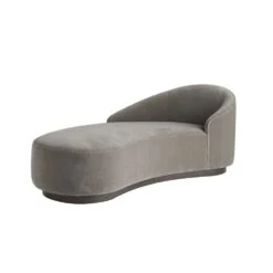 Carver Chaise Sharkskin Velvet Grey Ash, Left Arm - Gray -France and Son Store 8145 7cee7a55 736e 4c51 98a2 deccf7e035ae