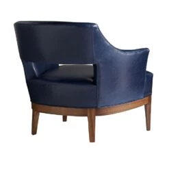 Siena Chair Indigo Leather Dark Walnut -France and Son Store 8152.d2