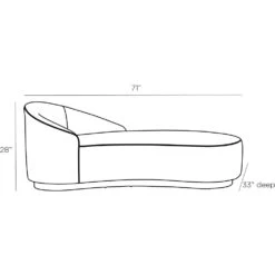 Carver Chaise Sharkskin Velvet Grey Ash Right Arm - Gray -France and Son Store 8167.l1 94794589 884d 4048 baba ba7e2a36a094