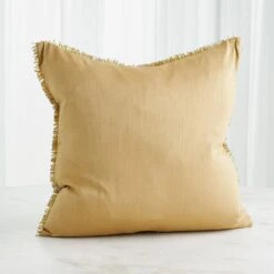Golden Beaded Shag Pillow -France and Son Store 81832