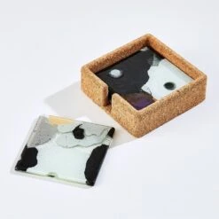 Fused Floral Coaster Set