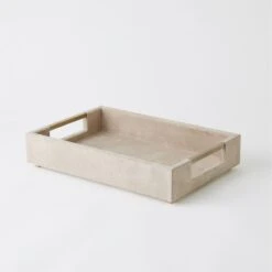 Posh Tray-Parchment Suede-Lg -France and Son Store 82081 66236d15 38ae 4796 a47d 37a78a70f41a