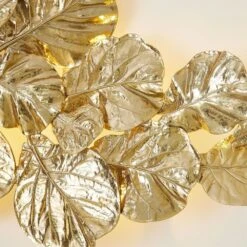 Fiddle Fig Lighted Wall Decor-Brass -France and Son Store 82587