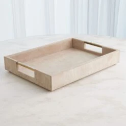 Posh Tray-Parchment Suede-Lg -France and Son Store 83241 7d770f1c 8290 4d5f 9590 fdb9750dc9d0