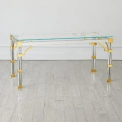 Tri-Column Library Table -France and Son Store 83489