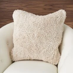 Cotton Woven Pillow-Ivory