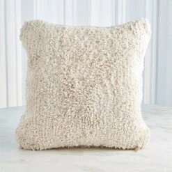 Cotton Woven Pillow-Ivory -France and Son Store 83538