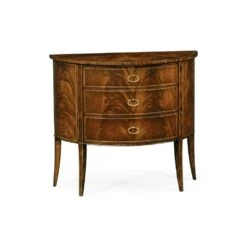 Biedermeier Style Mahogany Demilune Sideboard