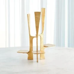 Triune Candleholder - Gold Leaf -France and Son Store 87901