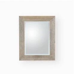 Delicate Basketweave Mirror-Silver