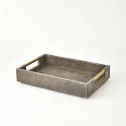 Posh Tray - Grey Suede Small -France and Son Store 89583 e1009b57 698f 451e 96ce 5f2a3aa22b29