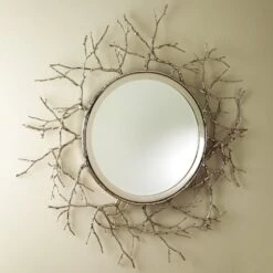Twig Round Mirror