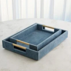 Posh Tray-Dusty Blue Suede-Sm 28 Posh Tray-Dusty Blue Suede-Sm -France and Son Store 90196 904bc5cc 8237 45d1 91d9 57a9f8c68f8c