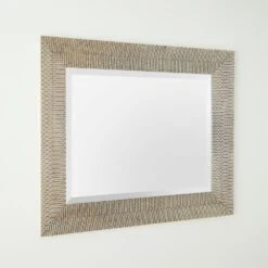Delicate Basketweave Mirror-Silver -France and Son Store 91183 33a66bea a46f 43eb 83de a330a8694c23