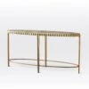 Liberty Console-Vintage Brass/Calacatta Gold Marble -France and Son Store 92077