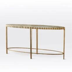 Liberty Console-Vintage Brass/Calacatta Gold Marble