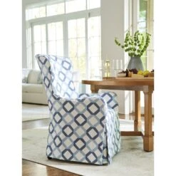 Aliso Upholstered Host Chair W/Casters - Table Rock -France and Son Store 934 885 599831 WS